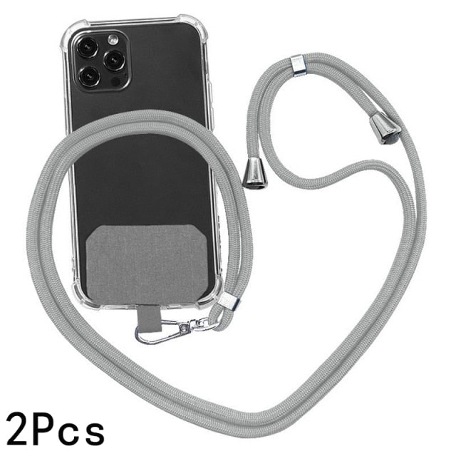 Universal crossbody patch phone lanyards
