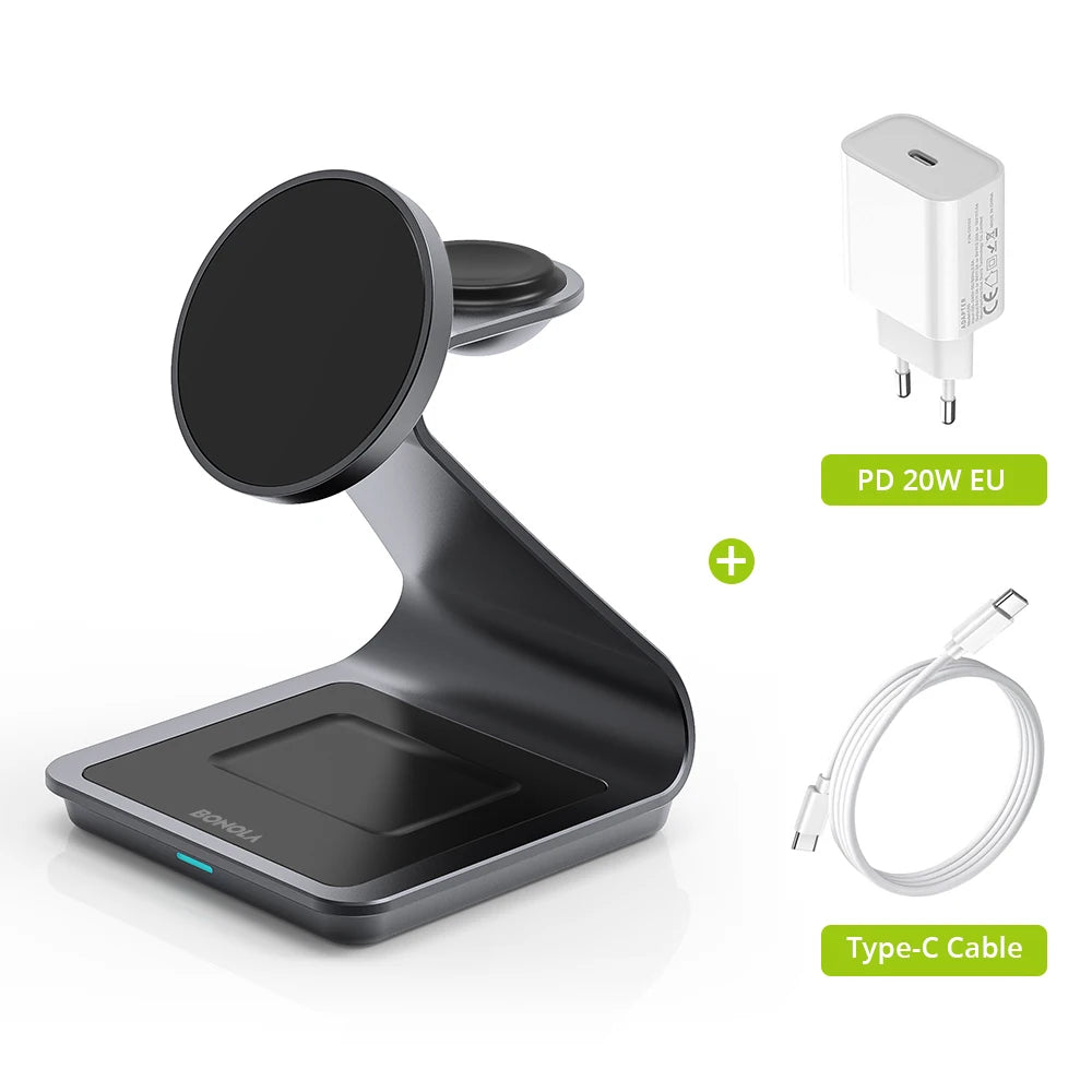 3-in-1 Magnetic Wireless Charger