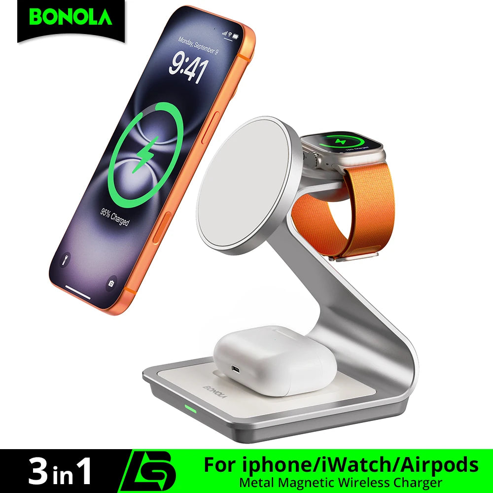 3-in-1 Magnetic Wireless Charger