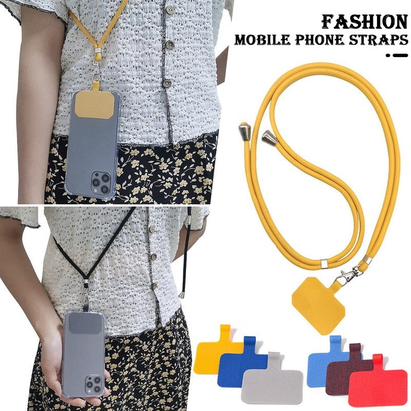 Universal crossbody patch phone lanyards